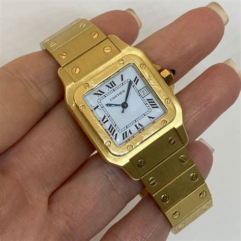 cartier watches gold|solid gold cartier watch.